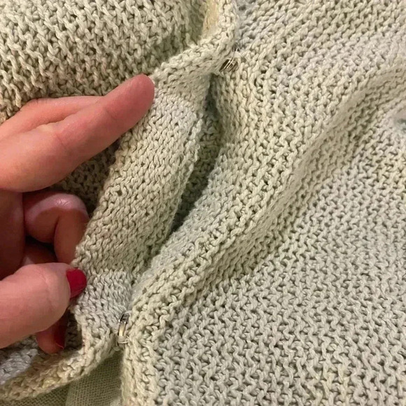 Free People drapey oversized cardigan seafoam green open knit XS - Picture 9 of 12